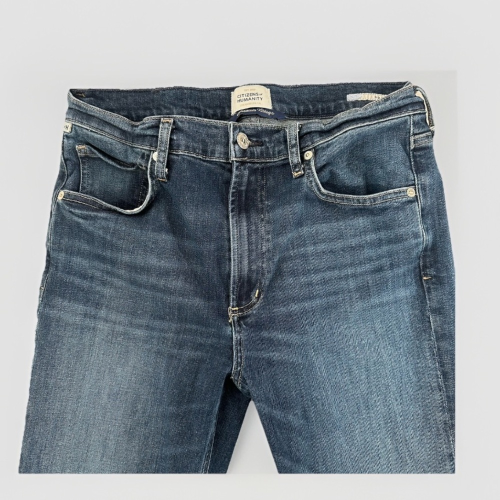 Citizens of Humanity Isola Cropped Jeans Medium Wash‎ Raw Hem Women’s Size 28 - Picture 8 of 12